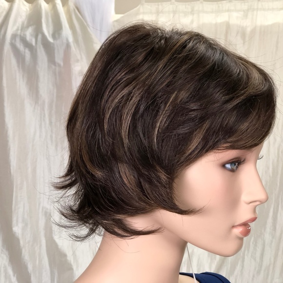 NWT Dark Brown and Honey, Short Pixie Wig - Picture 1 of 8